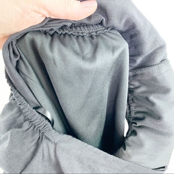 Doe & Rae‎ Black ModCloth Wide Leg Cropped Jumpsuit Sz Small - Picture 11 of 15